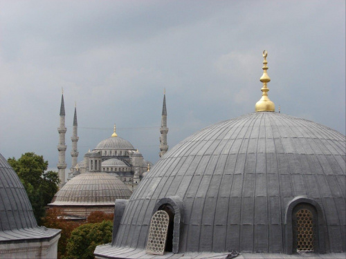 Błękitny Meczet widziany z Hagia Sophia