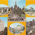 Szczecin_1) Plac Żołnierza Polskiego
2) Wały Chrobrego
3) Aleja Wojska Polskiego
4) Zakłady Przemysłu Odzieżowego " Dana "
5) Plac Bramy Portowej
6) Widok ogólny; gotycka katedra św. Jakuba (XIV-XVI w.)