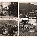 Niemcy_Bad Flinsberg i. Isergebirge_1) Das Kurhaus
2) Gesamtansicht mit dem Heufuder 1107m
(dziś Świeradów Zdrój)_1) Dom zdrojowy
2) Widok na Świeradów Zdrój ze stogu Izerskiego, w dali widać Dom zdrojowy