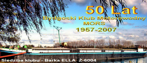 Widokówka okolicznościowa z okazji 50-lecia klubu MORS
Bydgoska barka #BydgoskiWodniak #BydgoskaBarka #KlubMotorowodnyMors #MariuszKrajczewski