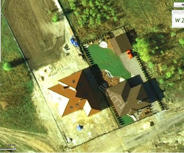 Czerwiec 2009 - widok domku z satelity - zdjęcie zrobione pewnie na przełomie marca/kwietnia 2009 #Kornelia #budowa #satelita