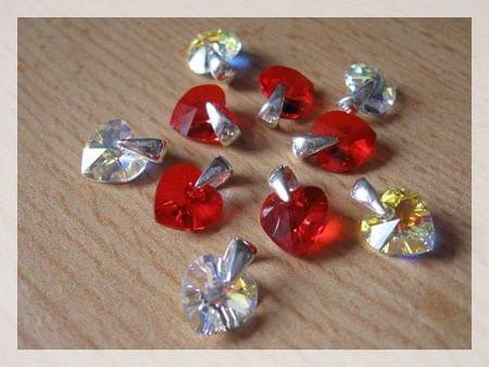 Wisiorek serce kryształ Svarowski (rozmiar kryształu 10mm/10mm z zawieszką srebrną pr.925 cena 9zł przesyłka 4zł