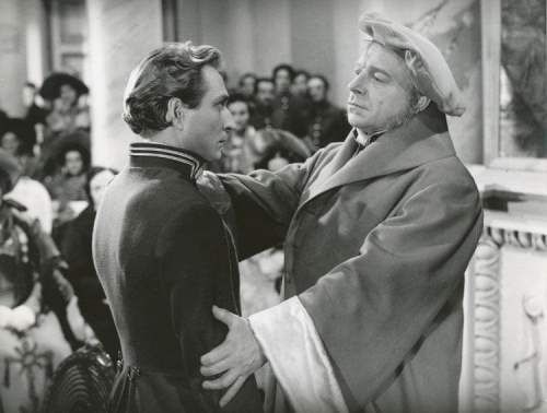 Aktorzy Jan Kurnakiewicz i Czesław Wołłejko. Kadr z filmu " Młodość Chopina "_1951 r.