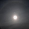 Na zdjęciu widoczne rzadkie zjawisko zwane "halo słoneczne". Z tym , że jest to efekt w nocy na księżycu, a nie na słońcu. Z powodu słabym warunków ( noc, duży szum, brak statywu) zdjęcie jest jakie jest ale i tak jestem zadowolony :)