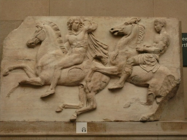 Horsemen from the west frieze of the Parthenon 438-32 BC #BritishMuseum