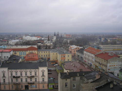 Piotrków Trybunalski panorama miasta z wieży ciśnień