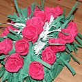 stroik -róże z bibuły