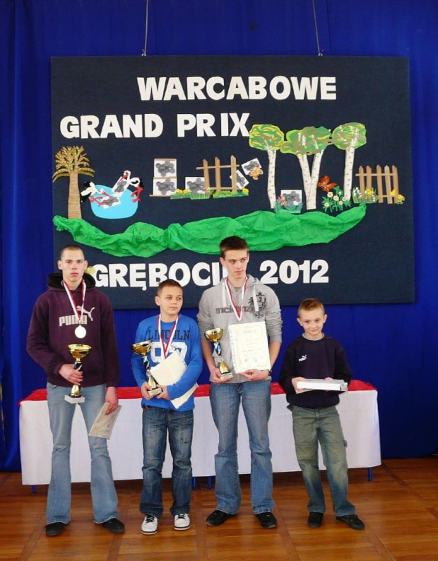 Turniej szkół podstawowych i gimnazjalnych z Torunia i okolic. Warcabowe Grand Prix 2012 - finał, ZS nr 2 Grębicin 17.04.2012r.