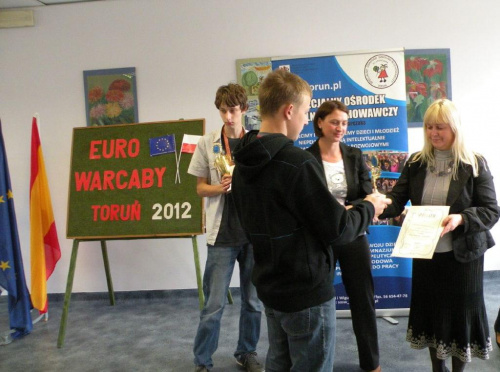 Turniej integracyjny dla uczniów z pionu szkół podstawowych, gimnazjalnych i specjalnych - Euro Warcaby Toruń 2012 - SOSW Toruń, dn. 16.05.2012r.