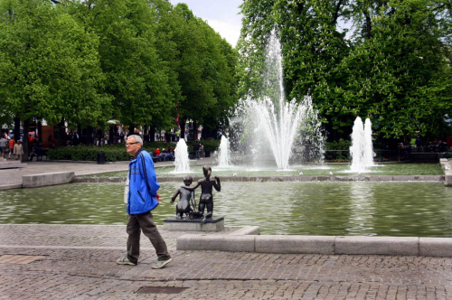 Oslo fontanna na rynku #Oslo