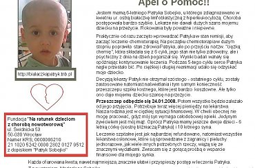 http://pomagamy.dbv.pl/ #PatrykSobejko #OstraBiałaczkaLimfoblastycza #Apel #ChoreDzieci #darowizna #schorzenie #OpiekaRehabilitacyjna #Fiedziuszko #fundacja #PomocCharytatywna #PomocDzieciom #PomocnaDłoń #rehabilitacja #sponsor #sponsoring #pomoc