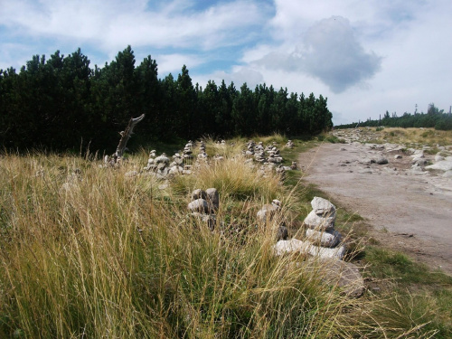 Kamienne kopczyki jak życzenia,pełno takich można w górach spotkać :) #Karkonosze #góry