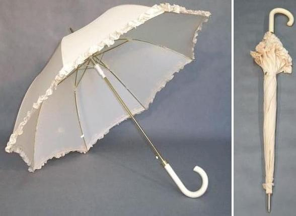ślub falbana parasol