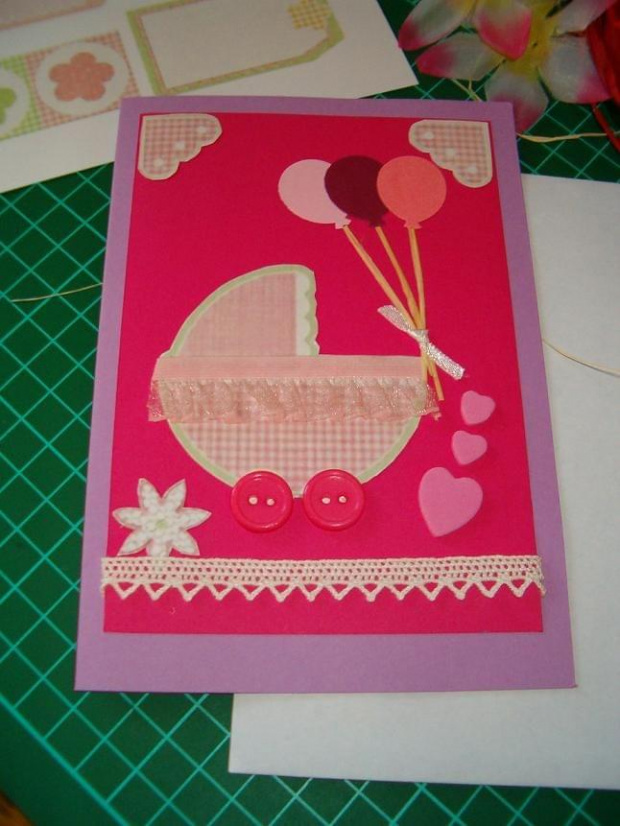 Gratulacje z okazji urodzin dzidzi... #Kartki #papierki #scrapbooking