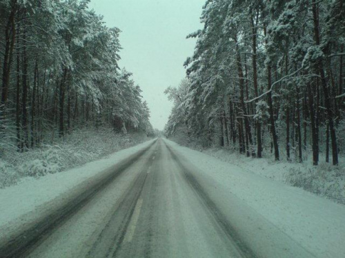 polskie drogi - drogowców znów zaskoczyło #droga #zima #pejzaż
